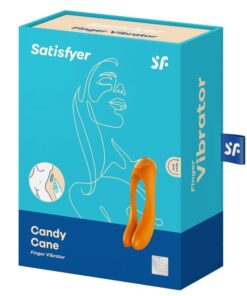 Alternative view of SATISFYER CANDY CANE FINGER VIBRATOR BLACK