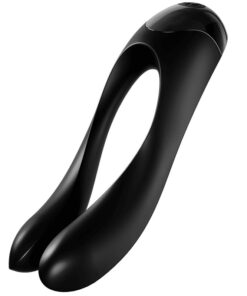 SATISFYER CANDY CANE FINGER VIBRATOR BLACK