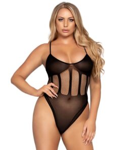 Alternative view of LEG AVENUE - BODYSUIT AND SKIRT SET ONE SIZE
