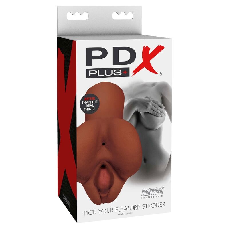 PDX PLUS - PICK YOUR PLEASURE DOUBLE BROWN MASTURBATOR - Image 4