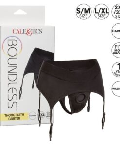 Alternative view of CALEXOTICS - BOUNDLESS THONG WITH GARTER S/M