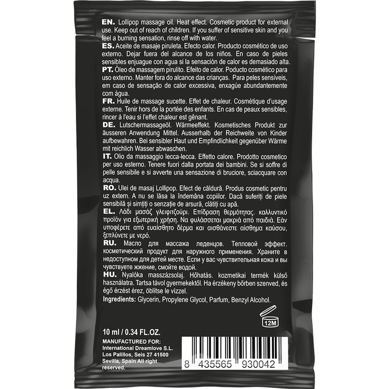COQUETTE CHIC DESIRE - POCKET LOLLIPOP KISSABLE MASSAGE OIL HEATING SENSATION 10 ML - Image 2