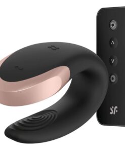 SATISFYER - DOUBLE LOVE LUXURY PARTNER VIBRATOR BLACK