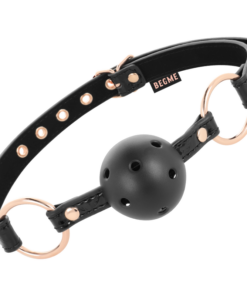 BEGME - BLACK EDITION BALL GAG VEGAN LEATHER