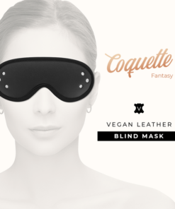 Alternative view of COQUETTE CHIC DESIRE - FANTASY VEGAN LEATHER BLIND MASK WITH NEOPRENE LINING