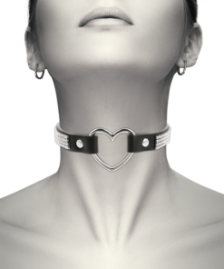 Alternative view of COQUETTE CHIC DESIRE - VEGAN LEATHER CHOKER WITH HEART