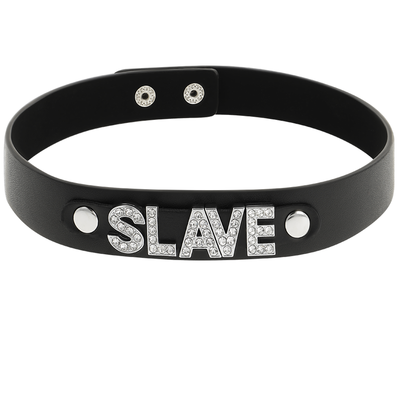 COQUETTE CHIC DESIRE - SLAVE VEGAN LEATHER CHOKER - Image 3