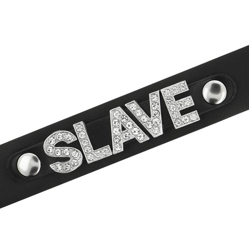 COQUETTE CHIC DESIRE - SLAVE VEGAN LEATHER CHOKER - Image 4