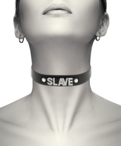 Alternative view of COQUETTE CHIC DESIRE - SLAVE VEGAN LEATHER CHOKER