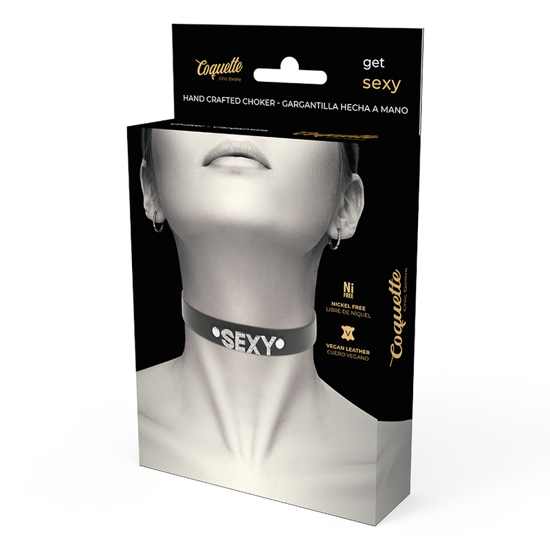 COQUETTE CHIC DESIRE - SEXY VEGAN LEATHER CHOKER - Image 5