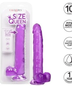 Alternative view of CALEXOTICS - SIZE QUEEN DILDO PURPLE 25.5 CM
