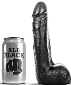ALL BLACK - SOFT BLACK REALISTIC DILDO 20 CM