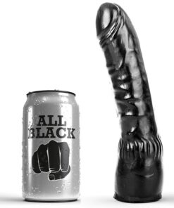 ALL BLACK - DILDO BLACK REALISTIC 20 CM