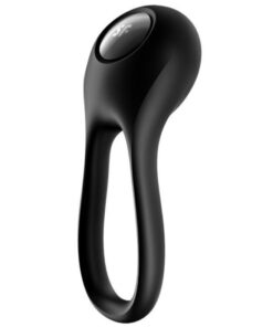 SATISFYER - MAJESTIC DUO RING VIBRATOR BLACK