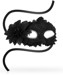 Alternative view of OHMAMA - ANTIZAZ MASKS VENETIAN STYLE SIDE FLOWER - BLACK