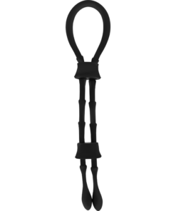 Alternative view of OHMAMA FETISH - SILICONE CORD-COCK AND TESTICLES RING