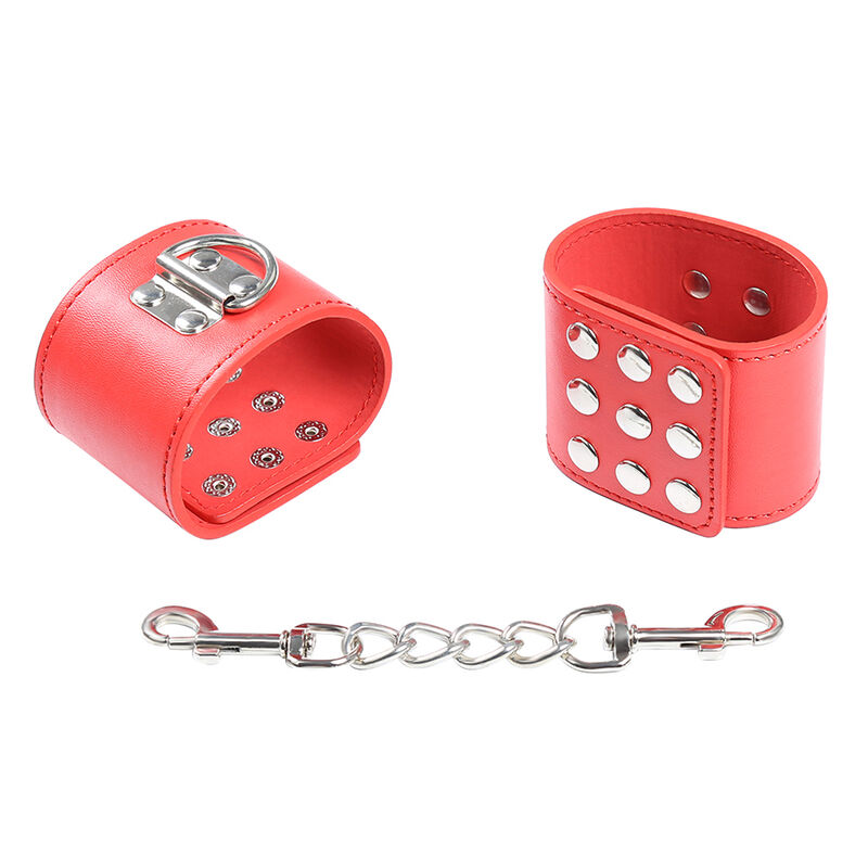 OHMAMA FETISH - RED HANDCUFFS WITH SNAP CLOSURE - Image 2