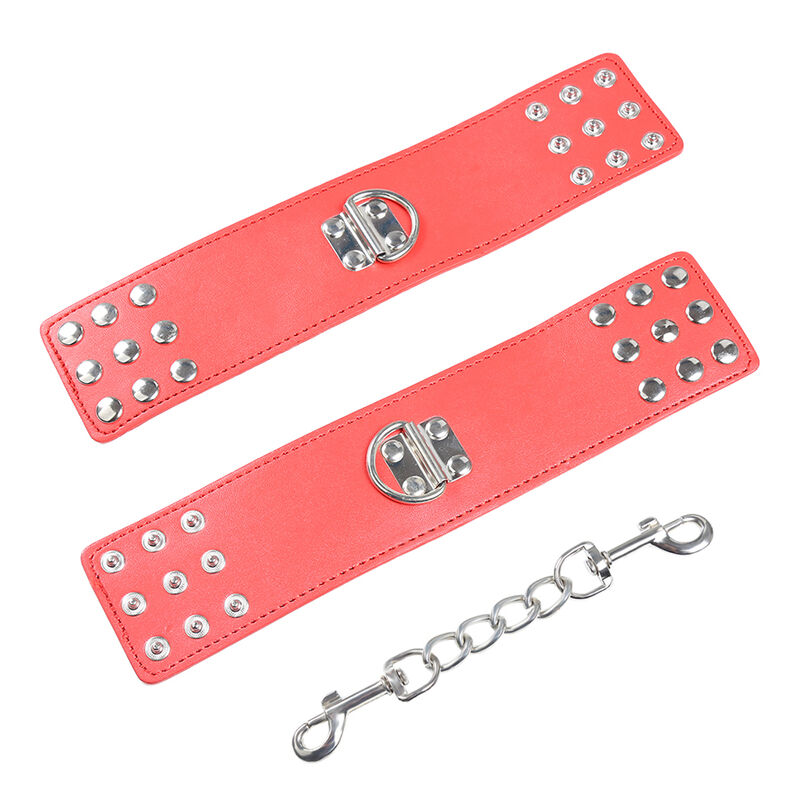 OHMAMA FETISH - RED HANDCUFFS WITH SNAP CLOSURE - Image 4