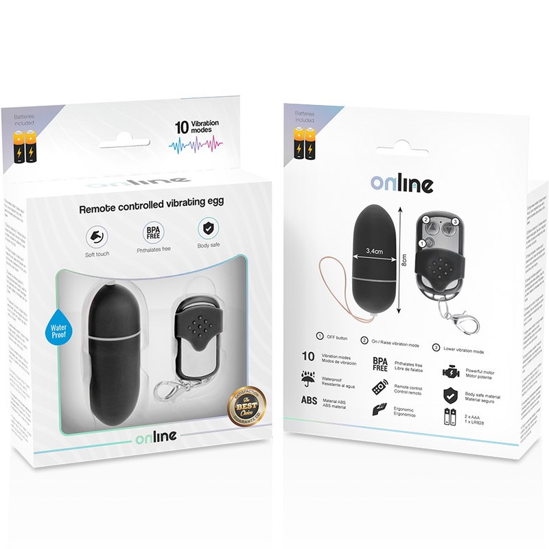 ONLINE - REMOTE CONTROL VIBRATING EGG L BLACK - Image 5