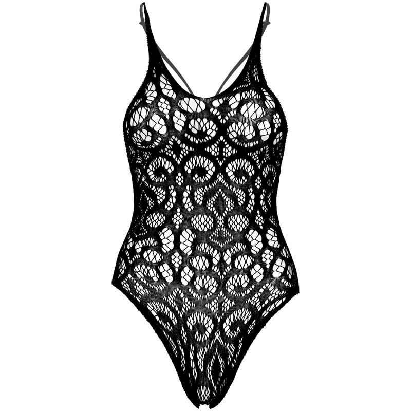 LEG AVENUE SEAMLESS SCROLL LACE TEDDY - - Image 5