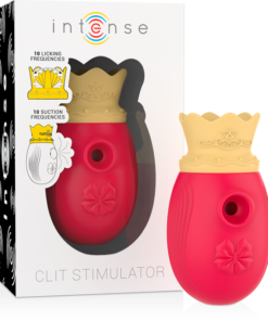 INTENSE - CLITORIS STIMULATOR 10 SUCTION AND LICKING MODES - RED