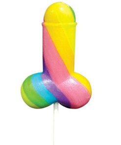 PRIDE - SPENCER  FLEETWOOD RAINBOW COCK LGBT LOLLIPOP