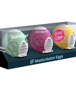 Alternative view of SATISFYER - 3 MASTURBATOR EGGS RIFFLE, BUBBLE  FIERCE