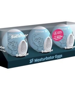 Alternative view of SATISFYER - 3 MASTURBATOR EGGS SAVAGE