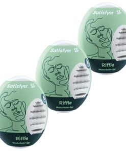 SATISFYER - 3 MASTURBATOR EGGS RIFFLE