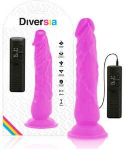 DIVERSIA - FLEXIBLE VIBRATING DILDO PURPLE 21 CM -O- 4.9 CM