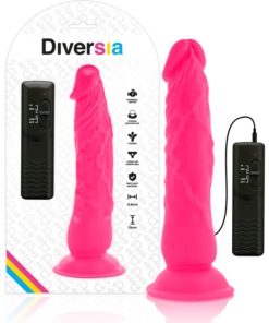 DIVERSIA - FLEXIBLE VIBRATING DILDO PINK 21 CM -O- 4.9 CM