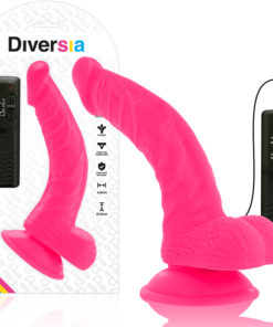 DIVERSIA - FLEXIBLE VIBRATING DILDO PINK 21.5 CM -O- 4.5 CM