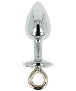 Alternative view of OHMAMA FETISH METAL BUTT PLUG WITH RING