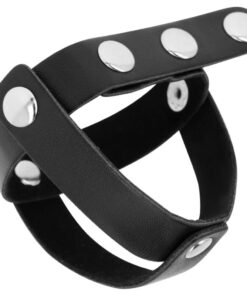 Alternative view of OHMAMA FETISH LEATHER BALL CAGE