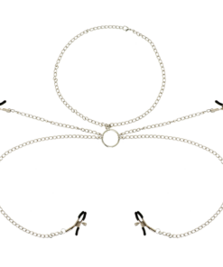 OHMAMA FETISH 4 NIPPLE CLAMPS WITH CHAIN NECKLACE