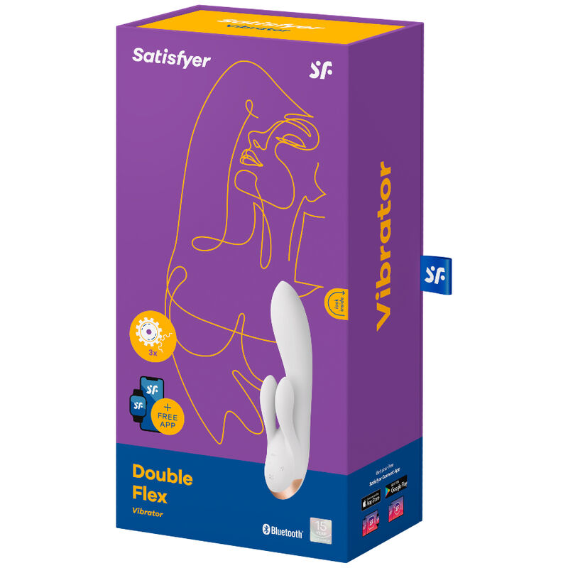 SATISFYER DOUBLE FLEX VIBRATOR APP - BLACK - Image 4