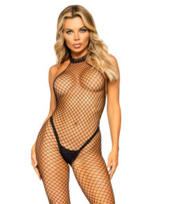 LEG AVENUE - LE FRIVOLE BODYSTOCKING - CUELLO RACER TALLA UNICA ROJO