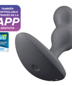 SATISFYER DEEP DIVER VIBRATING PLUG APP - GREY