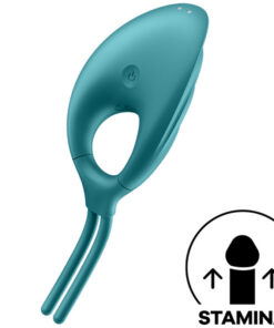SATISFYER SWORDSMAN RING VIBRATOR - GREEN