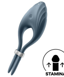 SATISFYER DUELIST RING VIBRATOR - GREY