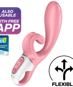 SATISFYER HUG ME RABBIT VIBRATOR APP - PINK