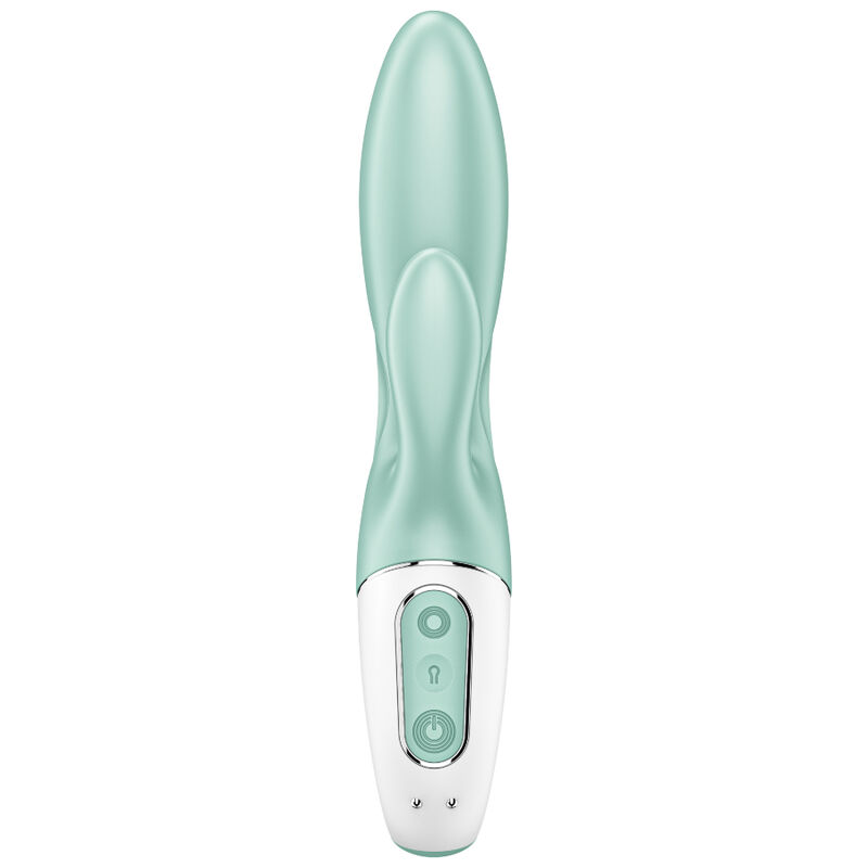 SATISFYER - AIR PUMP BUNNY 5+ INFLATABLE RABBIT VIBRATOR APP GREEN - Image 2