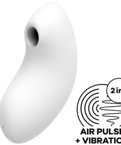 SATISFYER VULVA LOVER 2 AIR PULSE STIMULATOR  VIBRATOR - WHITE