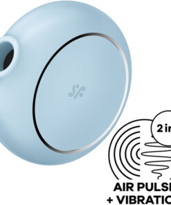 SATISFYER PRO TO GO 3 DOUBLE AIR PULSE STIMULATOR  VIBRATOR - BLUE