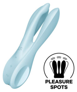 Alternative view of SATISFYER THREESOME 1 VIBRATOR - BLUE