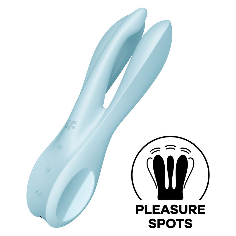 SATISFYER THREESOME 1 VIBRATOR - BLUE - Image 2
