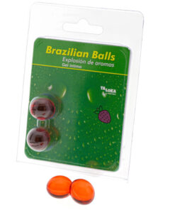 TALOKA - 2 BRAZILIAN BALLS STRAWBERRY INTIMATE GEL