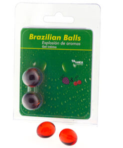 TALOKA - 2 BRAZILIAN BALLS STRAWBERRY  CHERRY INTIMATE GEL