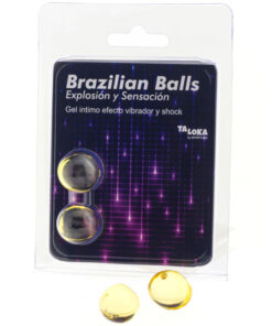 TALOKA - 2 BRAZILIAN BALLS VIBRATING  SHOCK EFFECT EXCITING GEL