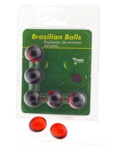 TALOKA - 5 BRAZILIAN BALLS STRAWBERRY INTIMATE GEL
